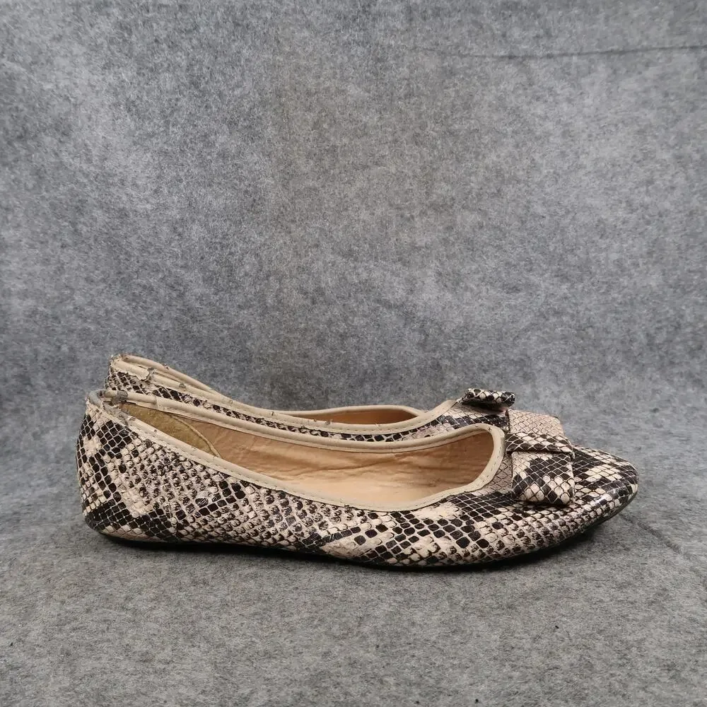 Capelli Shoes Womens 10 Ballet Flats Fashion Slip On Faux Snakeskin Casual